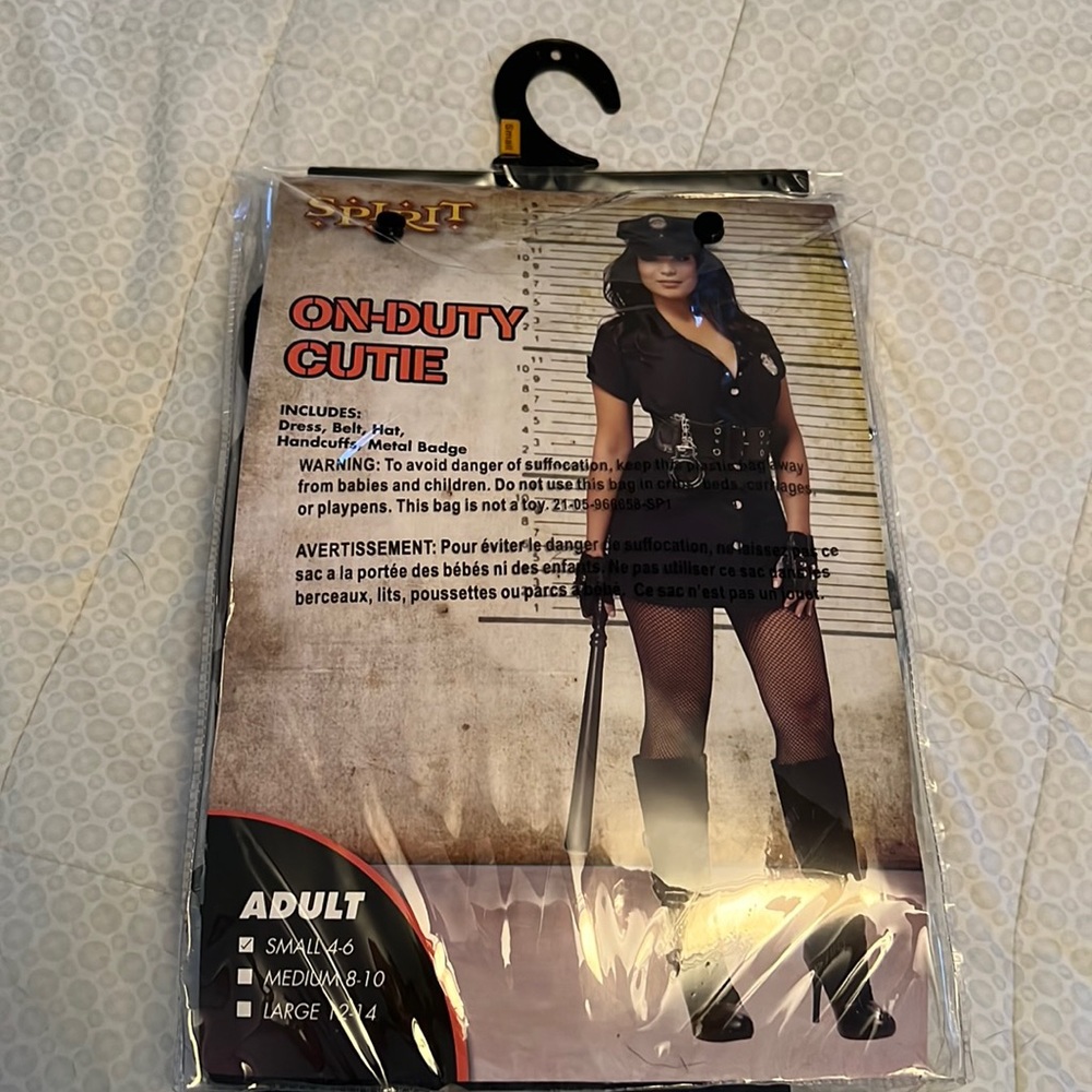 Adult small police officer costume